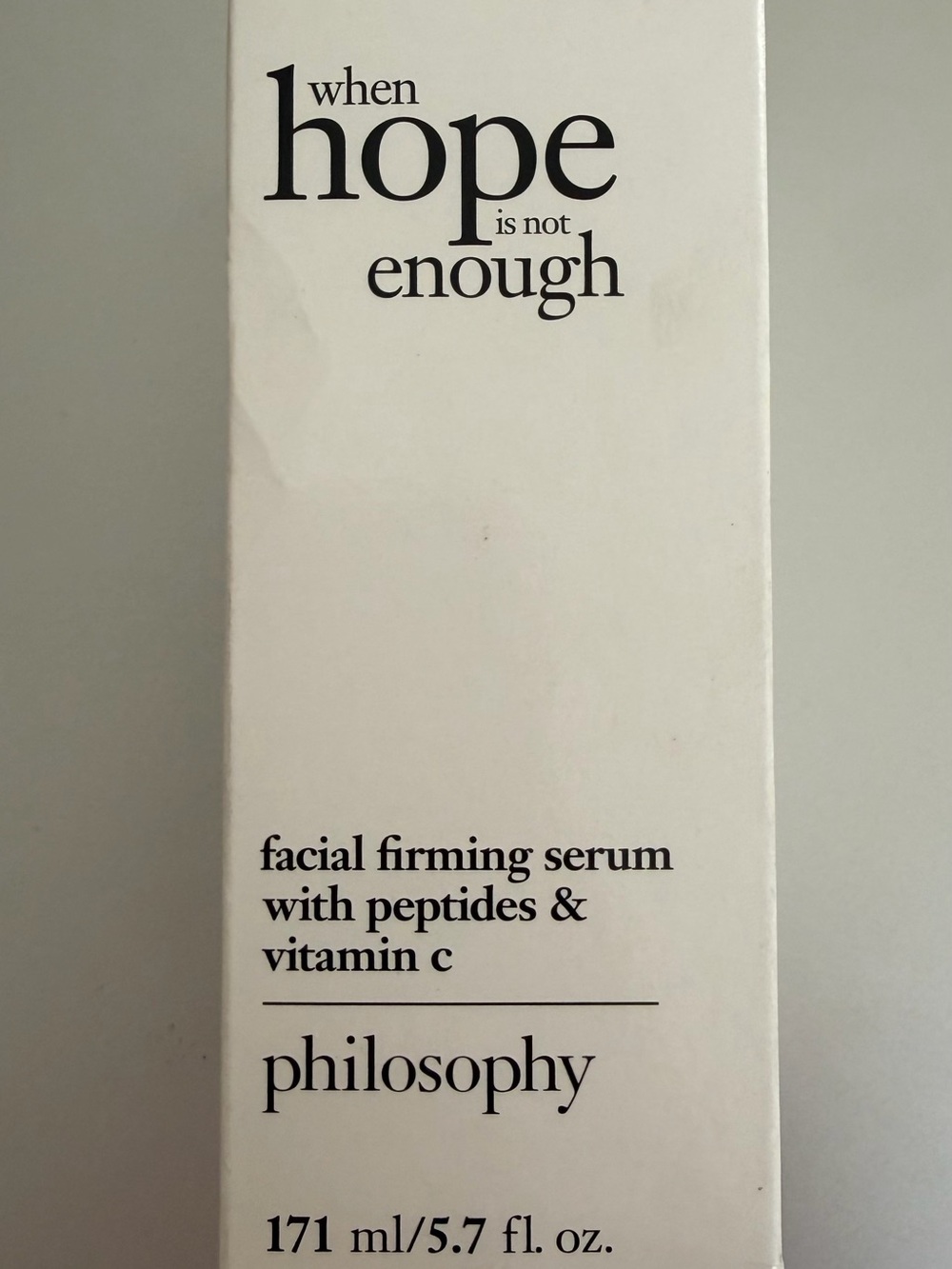 Philosophy When Hope Is Not Enough Facial Firming Serum - 171ml/5.7 fl.oz.